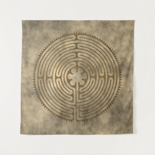 Chartres Labyrinth - Spirituelles Symbol Antique 1 Wandteppich