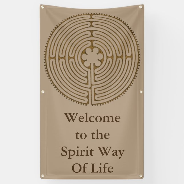 Chartres-Labyrinthantikenart + Ihre Ideen Banner (Vertikal)