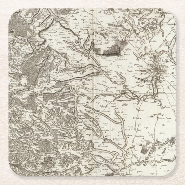 Chartres Rechteckiger Pappuntersetzer (Vorderseite)