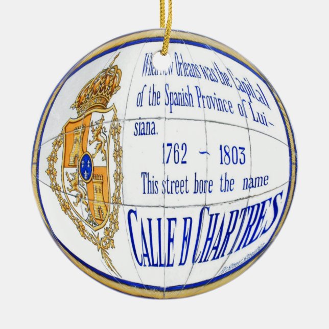 Chartres Tile Round Keramikornament (Vorne)