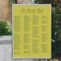 Chartreuse Alphabetische Hochzeit Sitzordnung