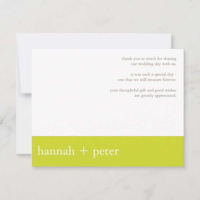 Chartreuse-Banner:Dankeskarte Dankeskarte (Vorderseite)