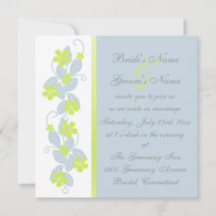 Chartreuse-Blume Einladung Hochzeit