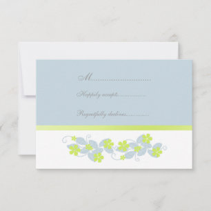 Chartreuse-Blume Hochzeit-RSVP RSVP Karte