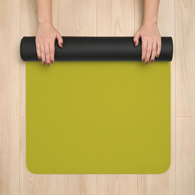 Chartreuse-Farbe Gelbgrün Minimalistisches Design Yogamatte (Chartreuse solid color yoga mat )