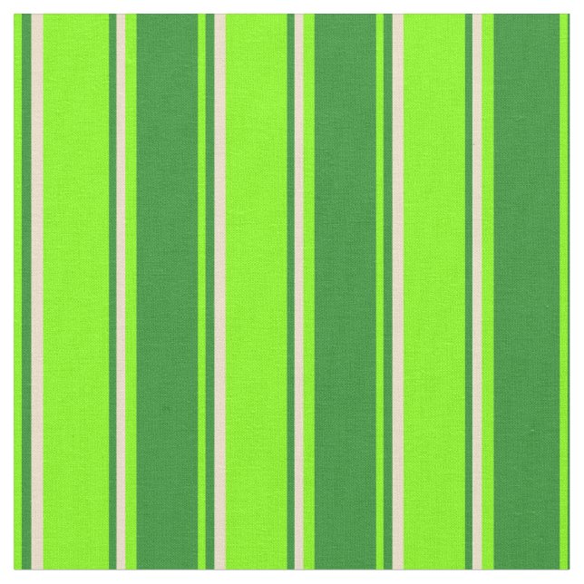 Chartreuse, Forest Green & Tan Streifen Stoff (Nahaufnahme)