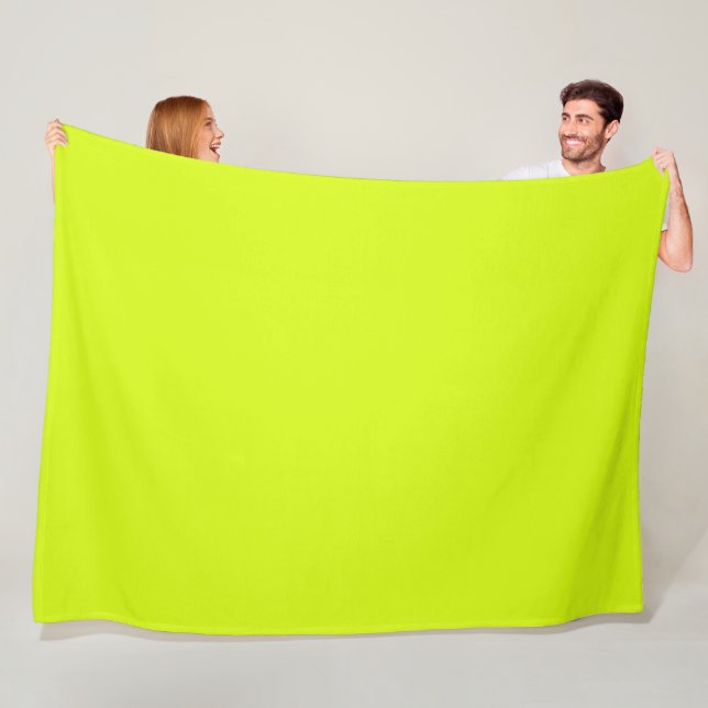  Chartreuse Gelb (feste Farbe)  Fleecedecke (Beispiel)