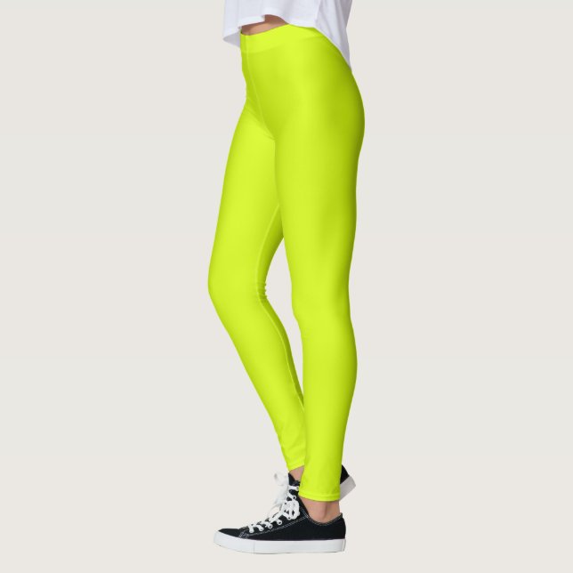  Chartreuse Gelb (feste Farbe)  Leggings (Links)