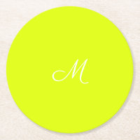 Chartreuse gelb - mit Monogramm