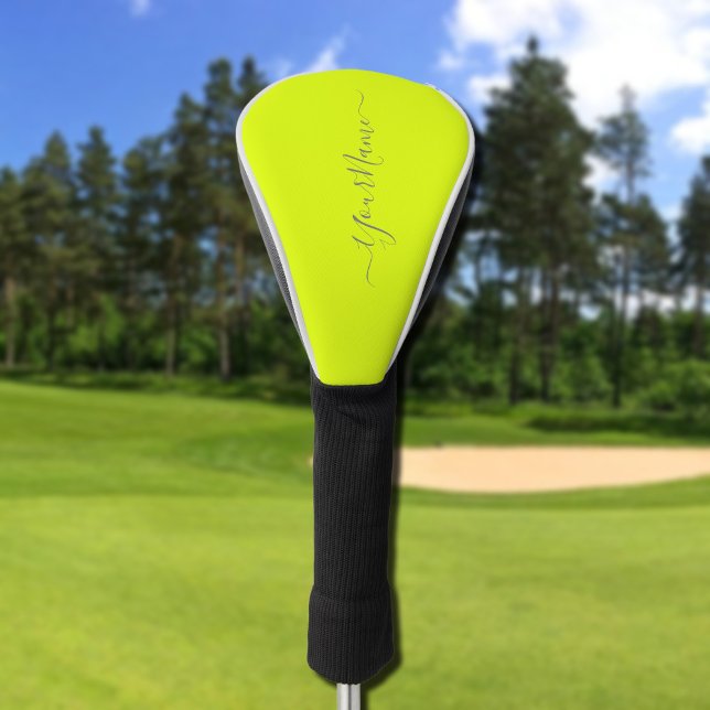 Chartreuse gelb - Name hinzufügen Golf Headcover (Von Creator hochgeladen)