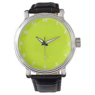 Chartreuse Gelbe Farbe Armbanduhr