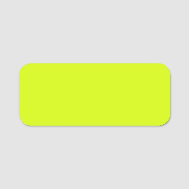 Chartreuse Gelbe Farbe Namensschild (Vorderseite)