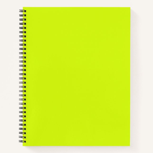 Chartreuse Gelbe Farbe Notizbuch (Vorderseite)