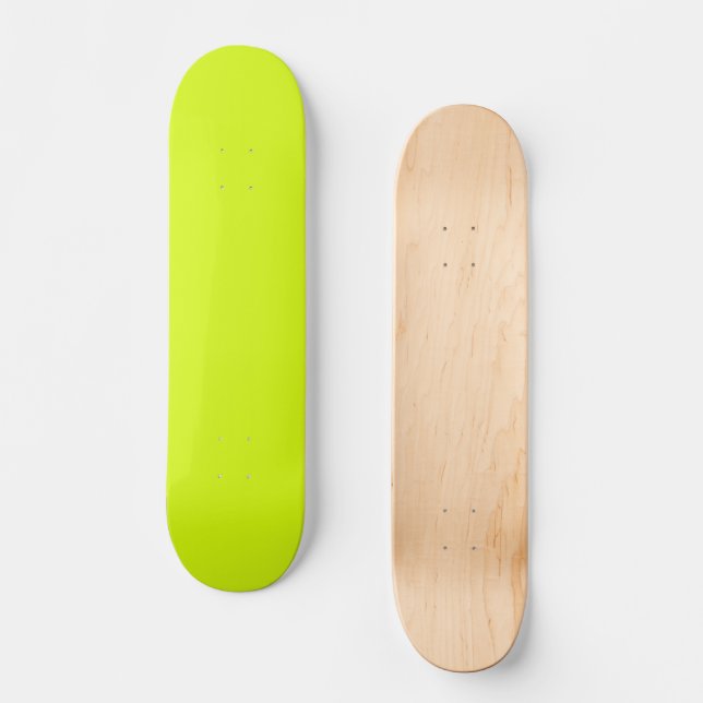 Chartreuse Gelbe Farbe Skateboard (Vorderseite)