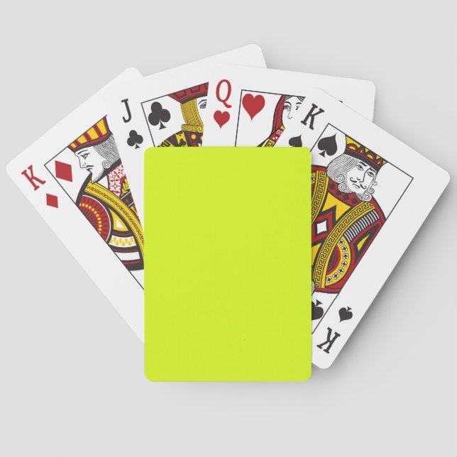 Chartreuse Gelbe Farbe Spielkarten (Rückseite)