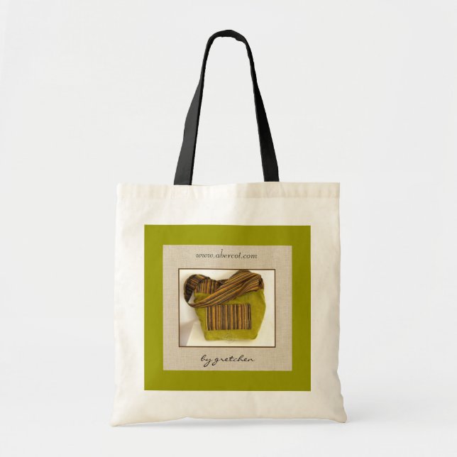 Chartreuse glitzernde Blätter-Taschen-Tasche Tragetasche (Vorne)