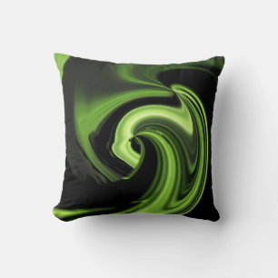 Chartreuse Green Abstrakt Heart Throw Kissen