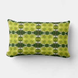 Chartreuse Green Abstrakt Hydrangea Blooms Muster Lendenkissen