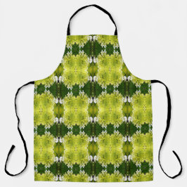 Chartreuse Green Abstrakt Hydrangea Blooms Muster Schürze