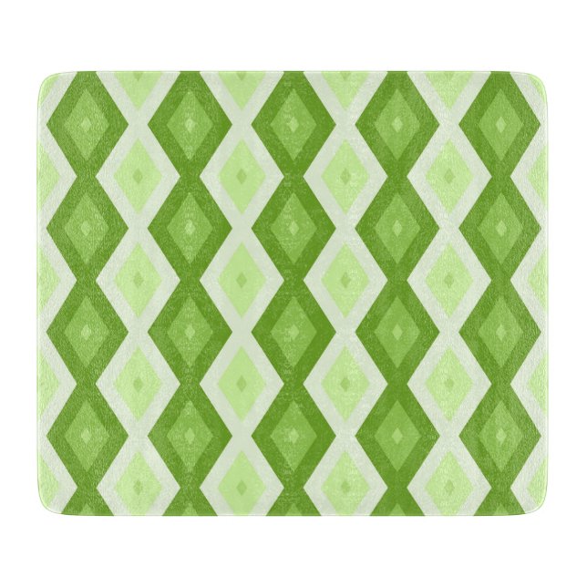 Chartreuse green diamond pattern schneidebrett (Vorderseite)