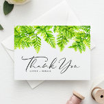 Chartreuse Green Fern Blätter Hochzeit Vielen Dank Postkarte<br><div class="desc">Schicken Sie uns einen Dank mit dieser personalisierbaren Hochzeit danke Postcard. Es verfügt über eine Aquarellgarage mit grünen Farnfarn-Blätter. Personalisieren Sie diese,  indem Sie Ihre Daten hinzufügen. Dieses grüne Dankeschön Postcard ist perfekt für Waldhochzeiten,  Babyduschen,  Abschlüsse,  Geburtstage und vieles mehr. Matching-Elemente sind verfügbar.</div>