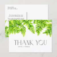 Chartreuse Green Ferns Wedding Vielen Dank