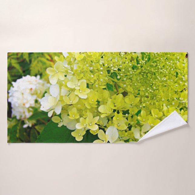 Chartreuse Green, Limelight Hydrangea, Badehandtuch (Badehandtuch)