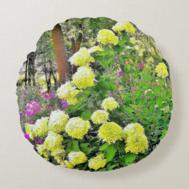 Chartreuse Green Limelight Hydrangea Garden Rundes Kissen