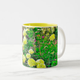 Chartreuse Green Limelight Hydrangea Garden Zweifarbige Tasse
