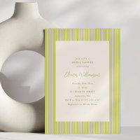 Chartreuse Grün gestreifte elegante Bridal Shower