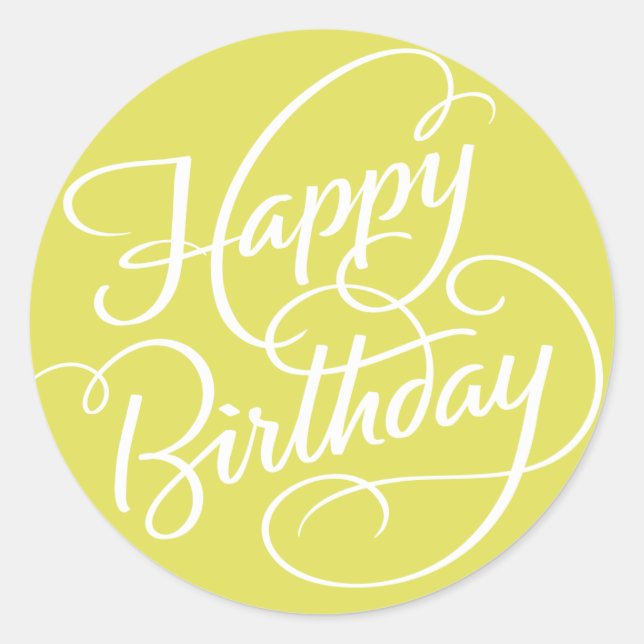 CHARTREUSE HAPPY BIRTHDAY | STICKER (Vorderseite)