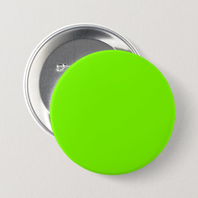 Chartreuse (Neon Green) 7FFF00 Farbe - Namensoptio Button (Vorne & Hinten)