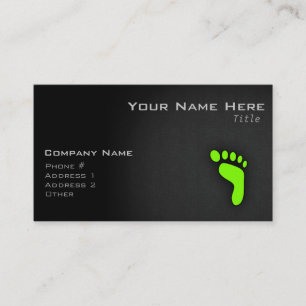 Chartreuse, Neon Green Footprint Visitenkarte