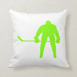 Chartreuse, Neon Green Hockey Kissen
