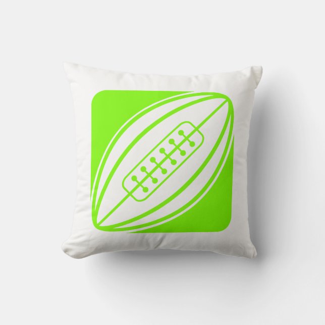 Chartreuse, Neon Green Rugby Kissen (Vorderseite)