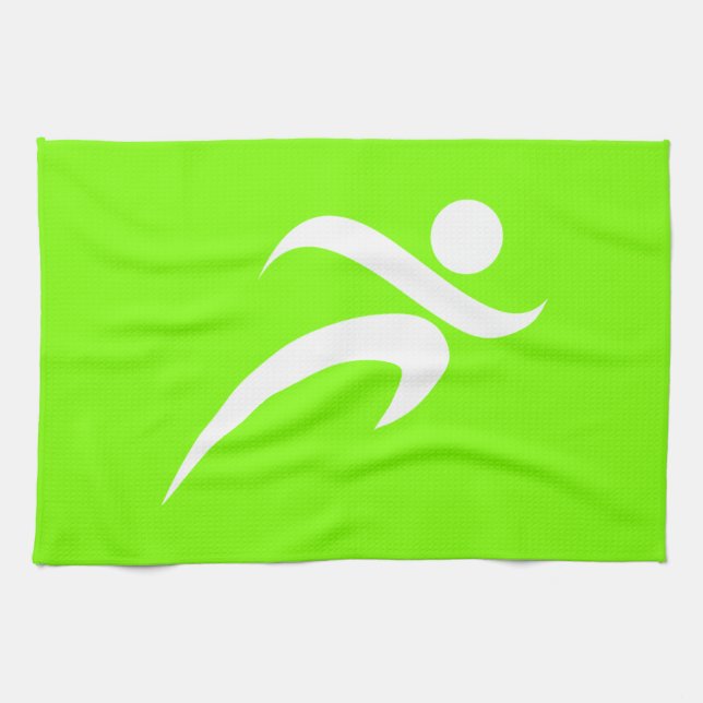 Chartreuse, Neon Green Running Handtuch (Horizontal)