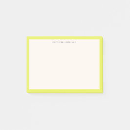 Chartreuse personalisierter Name Zurück zur Schule Post-it Klebezettel