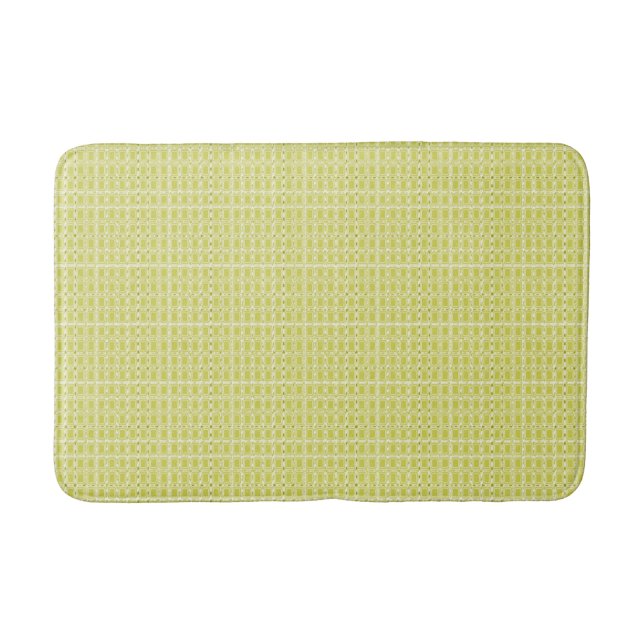 Chartreuse-Royalty-Plaid-Traditional-Bath-Rug-SML Badematte (Vorderseite)