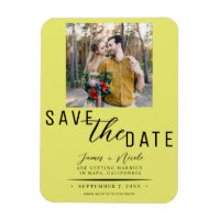 Chartreuse Save the Date Foto Wedding