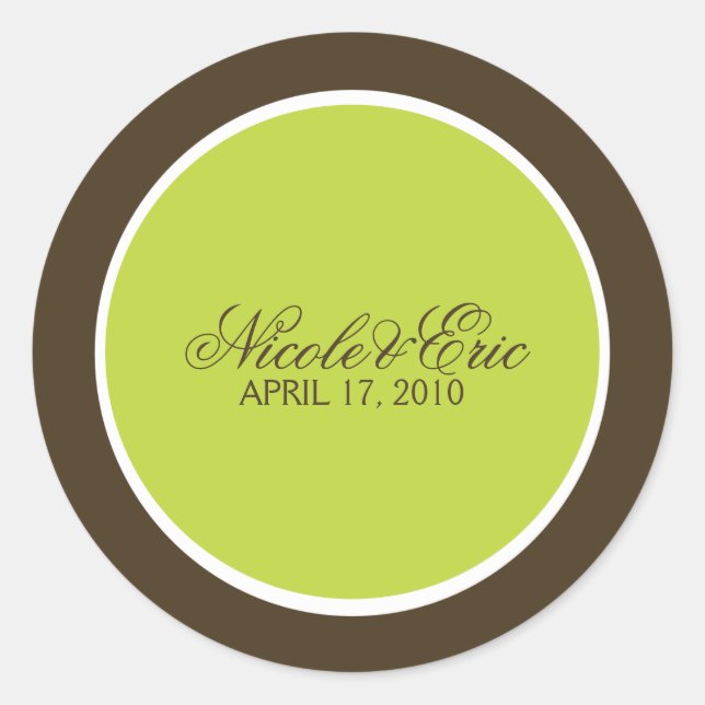 Chartreuse und Brown-Umschlag Aufkleber (Vorderseite)