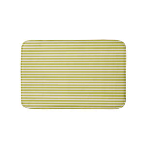 Chartreuse- und Creme einfaches Streifenmuster  Badematte