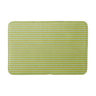 Chartreuse und Pistachio Green Stripes Badematte