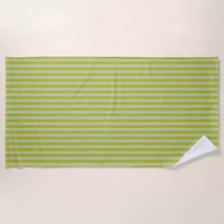 Chartreuse und Pistachio Green Stripes Strandtuch