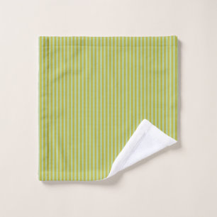 Chartreuse und Pistaziengrün gestreift minimalisti Badhandtuch Set