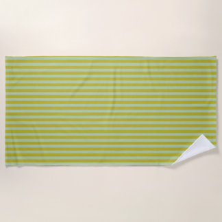 Chartreuse und Pistaziengrün gestreift Strandtuch