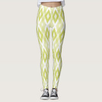Chartreuse und White Grunge Harlequin Muster