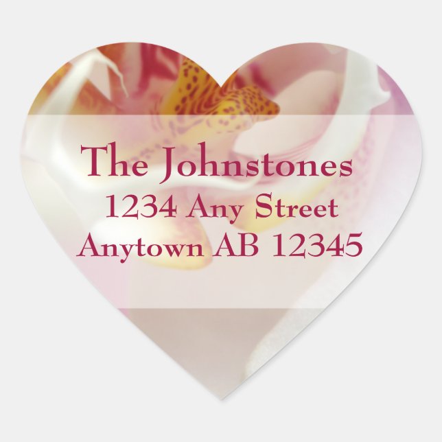 Chartreuse und White Orchid-Hochzeitsplatz Herz-Aufkleber (Vorderseite)