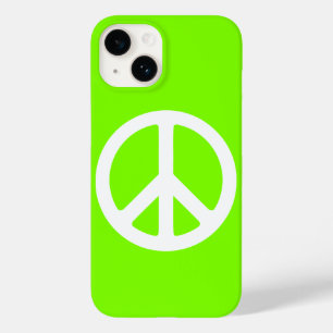 Chartreuse und White Peace Case-Mate iPhone 14 Hülle