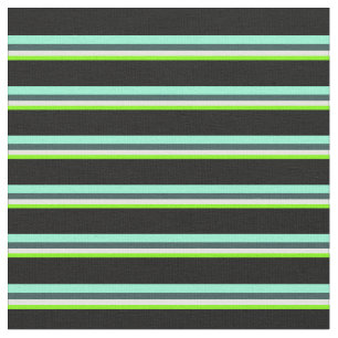 Chartreuse, weiß, grau, Aquamarine und schwarz Stoff