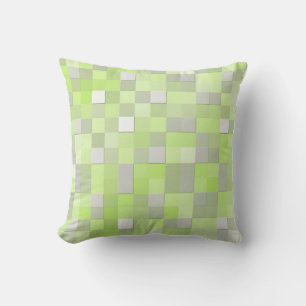 Chartreuse Yellow Mosaic Muster Kissen